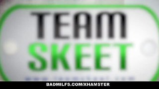 Badmilfs - hot cougar shares dick with step-daughter