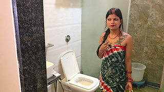 Desi Indian housewife fucked hard by husband in the bathroom