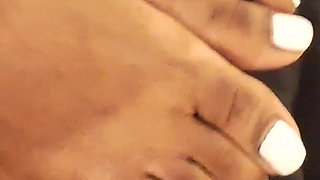 House Guest Gets Her Feet Munched N Sucked on