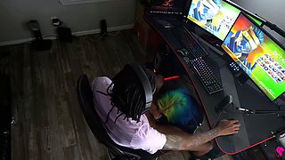 Interracial blowjob fuck jerk and facial at gloryhole