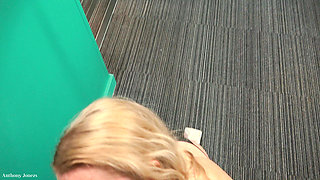 Public Stairs Blowjob Spit Cum Swallow
