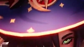 Mona Lynette Lyney Gives Aether a Triple Blowjob Fontaine Genshin Impact 3D Porn Sex 60 Fps POV