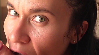 Big Guy Likes It When I Suck His Cock, I Love It When He Covers My Face with Cum.