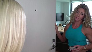 Meeting a Muscle Mommy At the Gym and Getting Spanked by