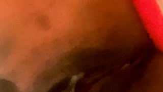 Dildo and pussy close up masturbation