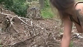 Humiliating dominating spanking in the farm