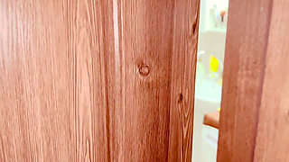 In the Toilet, My Sister's Friend Sucked Me! Cum on Her Tits