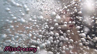 Public Pool Stepsister Dick Flash Risky Handjob Crowd Watching Cumshot 4K