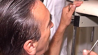 Doctor Thoroughly Inspects Pregnant MILF's Dripping Creampie